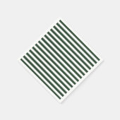 Elegant jager groen en wit gestreept patroon servet (Hoek)