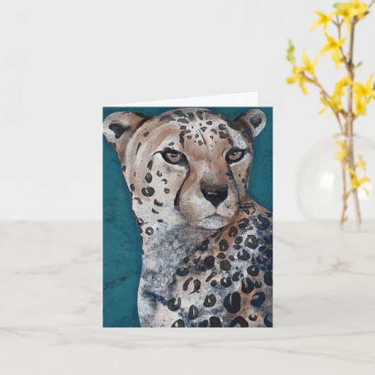 Elegant Jaguar Kaart (Gele Bloem)
