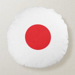 Elegant Japan Flag Inspired Minimal Rond Kussen