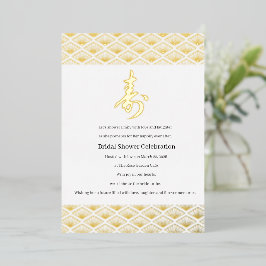 Elegant Japanese Bridal Shower Folie Uitnodiging