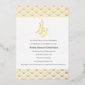 Elegant Japanese Bridal Shower Folie Uitnodiging (Voorkant)