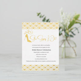 Elegant Japanese Bridal Shower Folie Uitnodiging Briefkaart