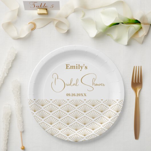 Elegant Japanese Bridal Shower Papieren Bordje (Huwelijk)