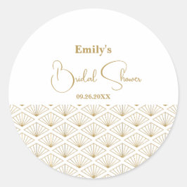 Elegant Japanese Bridal Shower Ronde Sticker