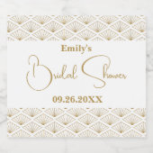 Elegant Japanese Bridal Shower Sparkling Wijnetiket (Enkel label)