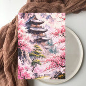 Elegant Japanese Cherry Blossom & Castle Wedding I Kaart