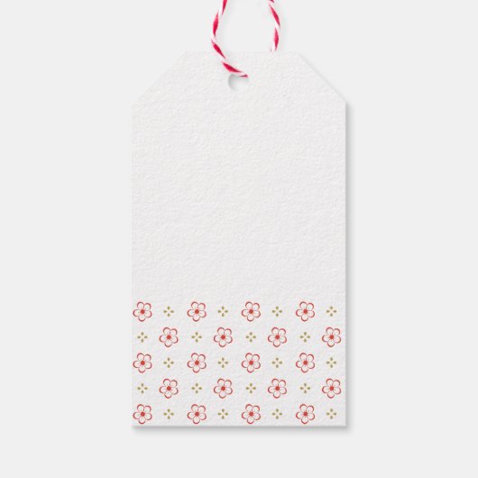 Elegant Japanese Plum Blossom  Cadeaulabel (Achterkant)