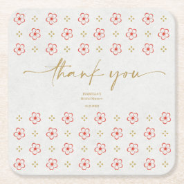 Elegant Japanese Plum Blossom Kartonnen Onderzetters