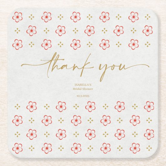 Elegant Japanese Plum Blossom Kartonnen Onderzetters (Voorkant)