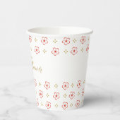 Elegant Japanese Plum Blossom  Papieren Bekers (Links)