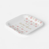 Elegant Japanese Plum Blossom Papieren Bordje (Gebogen)