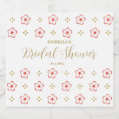 Elegant Japanese Plum Blossom  Sparkling Wijnetiket (Enkel label)