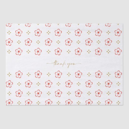 Elegant Japanese Plum Blossom  Tissuepapier (Voorkant)