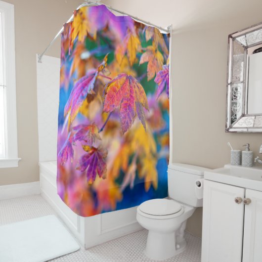 Elegant Japans blad Douchegordijn (In situ)