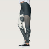 Elegant Japans blauw en wit kunstwerk | Leggings (Links)