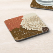 Elegant Japans Chrysanthemum Print Onderzetters (Linkerzijde)