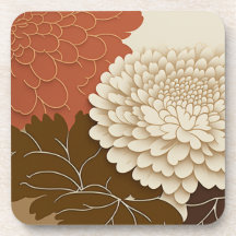 Elegant Japans Chrysanthemum Print Onderzetters