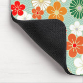 Elegant Japans Floral Pattern Mousepad Muismat (Hoek)