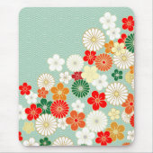 Elegant Japans Floral Pattern Mousepad Muismat (Voorkant)