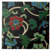 Elegant  Japans Floral Tegeltje (Voorkant)