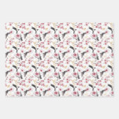 elegant Japans gevlekt vogelpatroon Inpakpapier Vel (Voorkant 3)