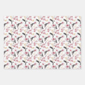 elegant Japans gevlekt vogelpatroon Inpakpapier Vel (Voorkant)