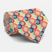 Elegant Japans Kimono Fabric Style Patroon Stropdas (Opgerold)