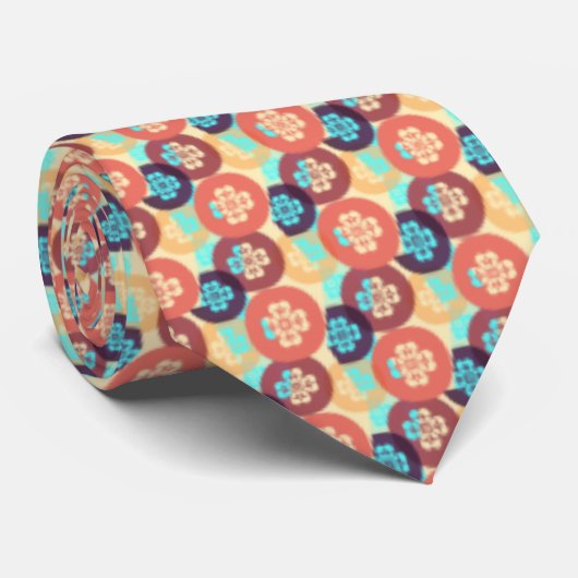 Elegant Japans Kimono Fabric Style Patroon Stropdas (Opgerold)