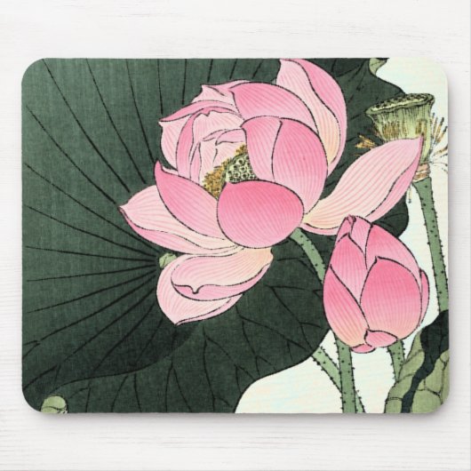 Elegant Japans Lotus Bloem -  Fine Art Muismat (Voorkant)