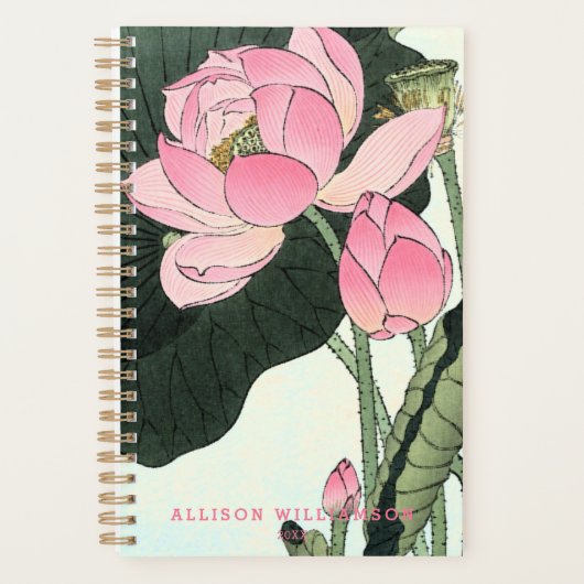 Elegant Japans Lotus Bloem -  Fine Art Planner (Voorkant)