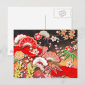 Elegant Japans najaar Kimono Briefkaart (Voorkant / Achterkant)