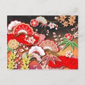 Elegant Japans najaar Kimono Briefkaart (Voorkant)
