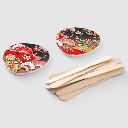 Elegant Japans najaar Kimono Handwaaier (Niet-gemonteerd)