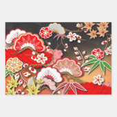 Elegant Japans najaar Kimono Inpakpapier Vel (Voorkant 3)