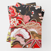 Elegant Japans najaar Kimono Inpakpapier Vel (In situ)