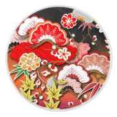 Elegant Japans najaar Kimono Keramische Knop (Voorkant)