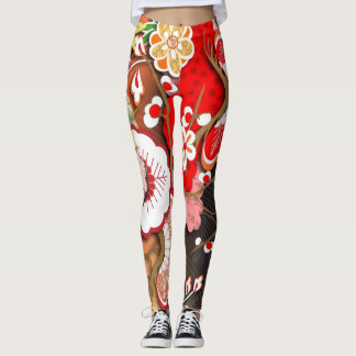 Elegant Japans najaar Kimono Leggings