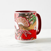 Elegant Japans najaar Kimono Mok (Voorkant rechts)