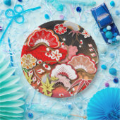 Elegant Japans najaar Kimono Papieren Bordje (Feest)