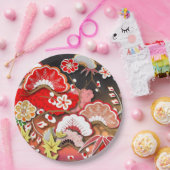 Elegant Japans najaar Kimono Papieren Bordje (Feest)