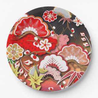 Elegant Japans najaar Kimono Papieren Bordje