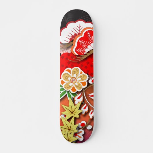 Elegant Japans najaar Kimono Persoonlijk Skateboard (Voorkant)