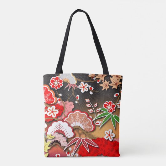 Elegant Japans najaar Kimono Tote Bag (Achterkant)