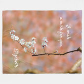 Elegant Japans prijsbloesems Fleece Deken (Voorkant (Horizontaal))