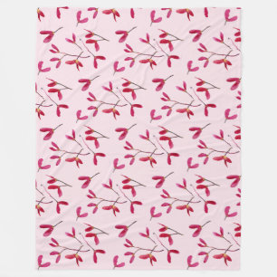 Elegant Japans Rode Maple Tree Seeds Waterverf Fleece Deken