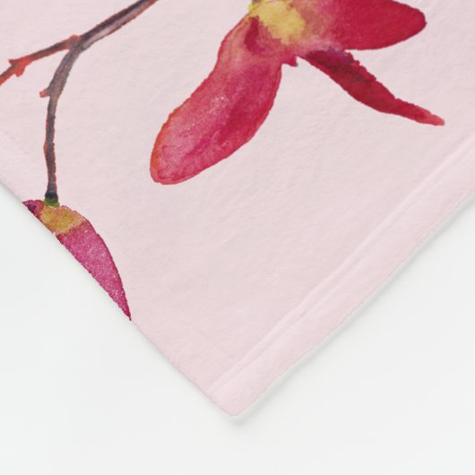 Elegant Japans Rode Maple Tree Seeds Waterverf Fleece Deken (Hoek)