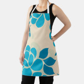 Elegant Japans stijlblauw Floral design | Schort (Insitu)