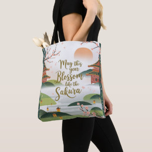 Elegant Japans Tuinontwerp - Sakura Bloesems Tote Bag