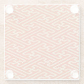 Elegant Japans Washi Origami Geometrisch Glazen Onderzetter (Achterkant)