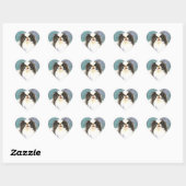 Elegant Japanse Chin Hart Sticker (Vel)